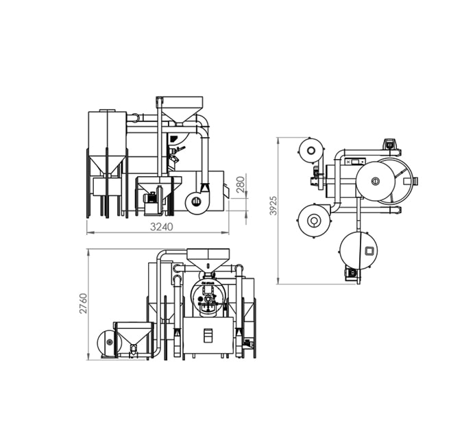 Coffee Roasting Machine 60Kg/Batch Twino / 60K