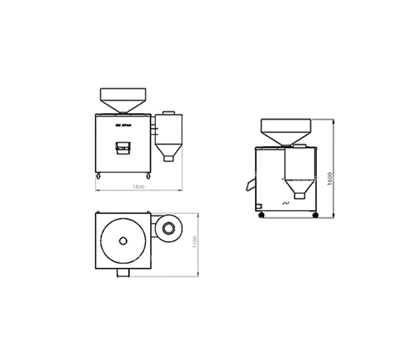 Hazelnut - Peanut Brush Blanching Machine 1100