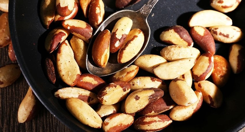 how to roast raw shelled brazil nuts